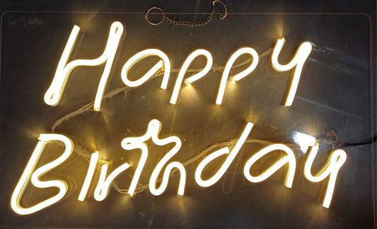 LED Happy Birthday Neon Sign 12x 18 inch
