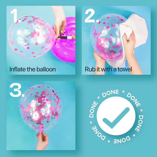 Party Decoration Confetti Balloons Pink