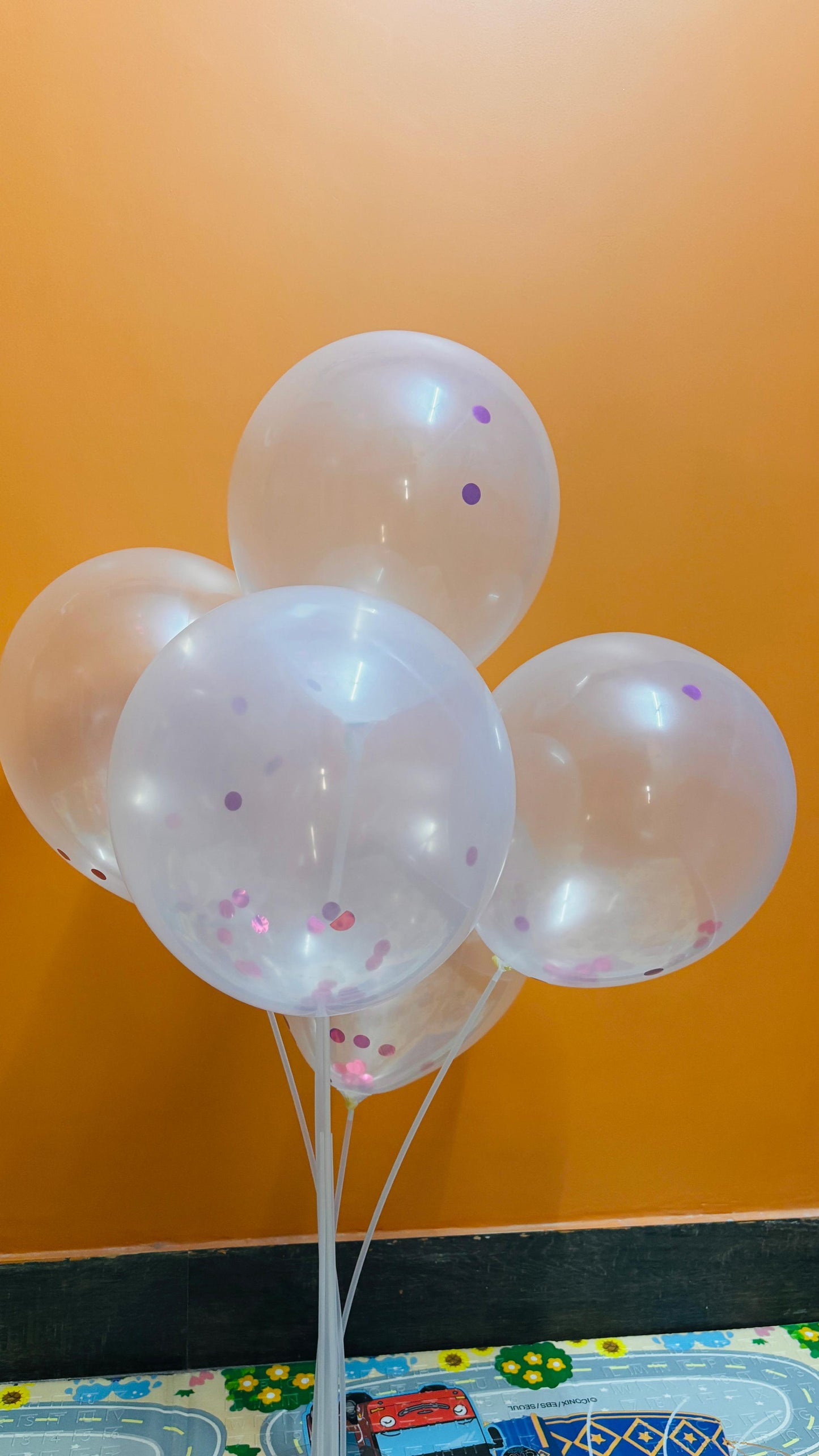 Party Decoration Confetti Balloons Pink