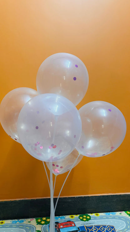 Party Decoration Confetti Balloons Pink